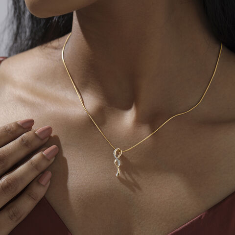 Fluid Twisted Diamond Pendant