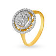 Spangled 18 Karat White And Rose Gold And Diamond Cluster Ring,,hi-res image number null