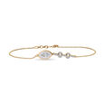 14 KT Yellow Gold Dew Drop Diamond Bracelet,,hi-res image number null