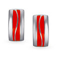 Silver Ear Claps With Enamel Coating,,hi-res image number null
