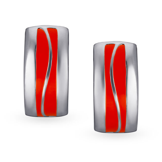Silver Ear Claps With Enamel Coating,,hi-res image number null