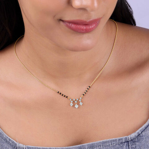 Striking Cascading Diamond Mangalsutra