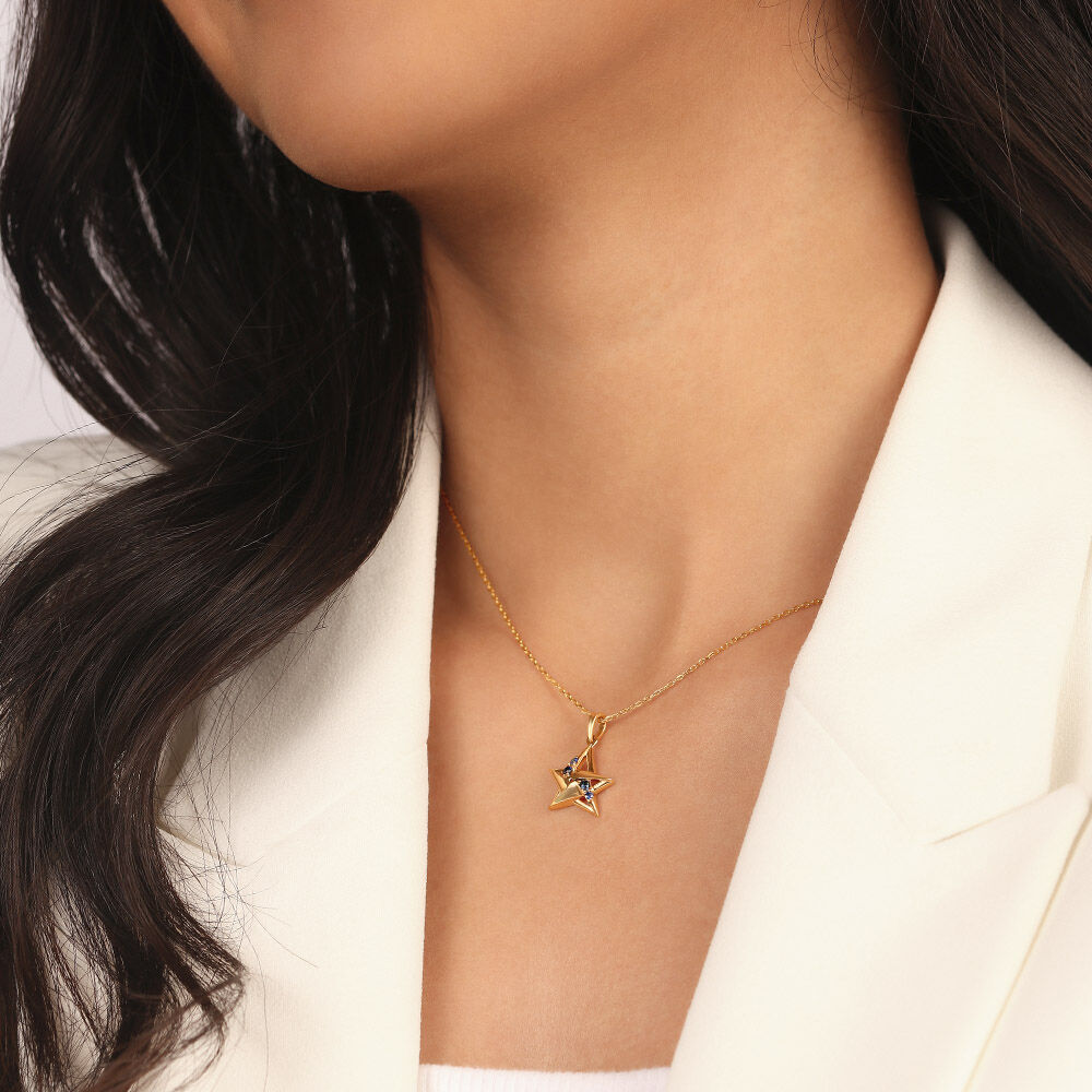 Blue sapphire store necklace tanishq