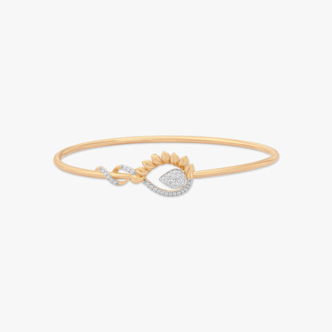 Petal Teardrop Diamond Bangle