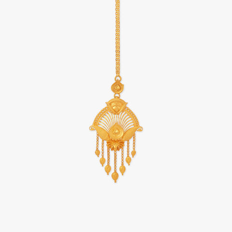 Madhubani Flare Gold Maang Tikka