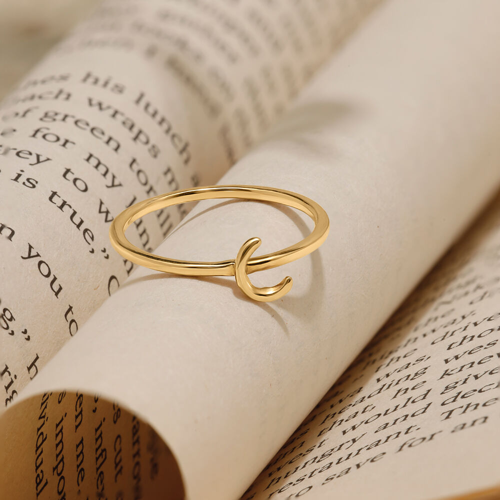 initial ring . gold – kindlingandco