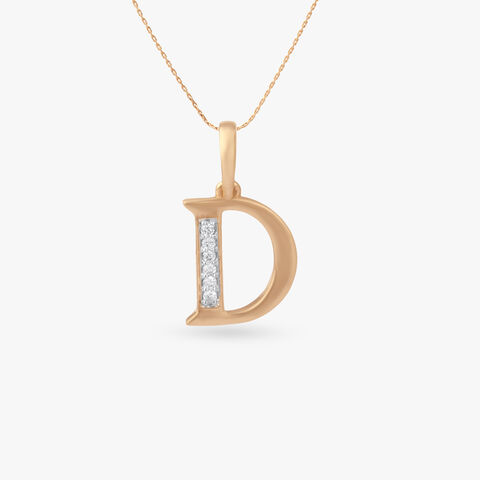 Signature D Diamond Pendant