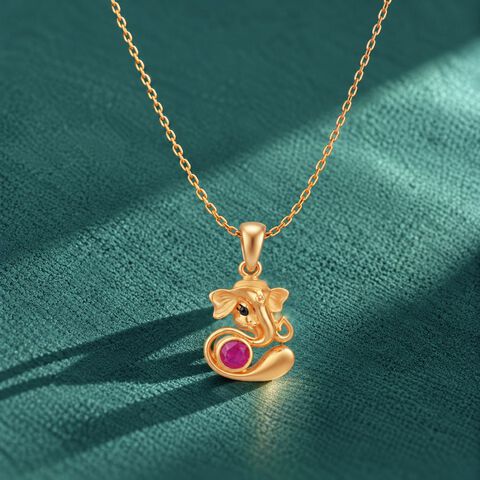 Auspicious Ganesha Gold Pendant