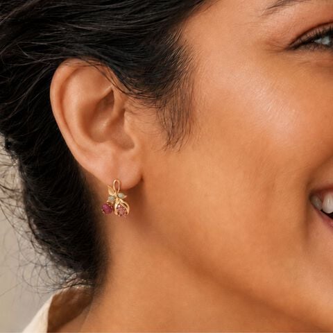 Canopy Bloom Gold Stud Earrings