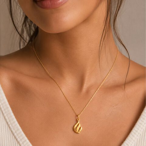 Golden Flame Pendant
