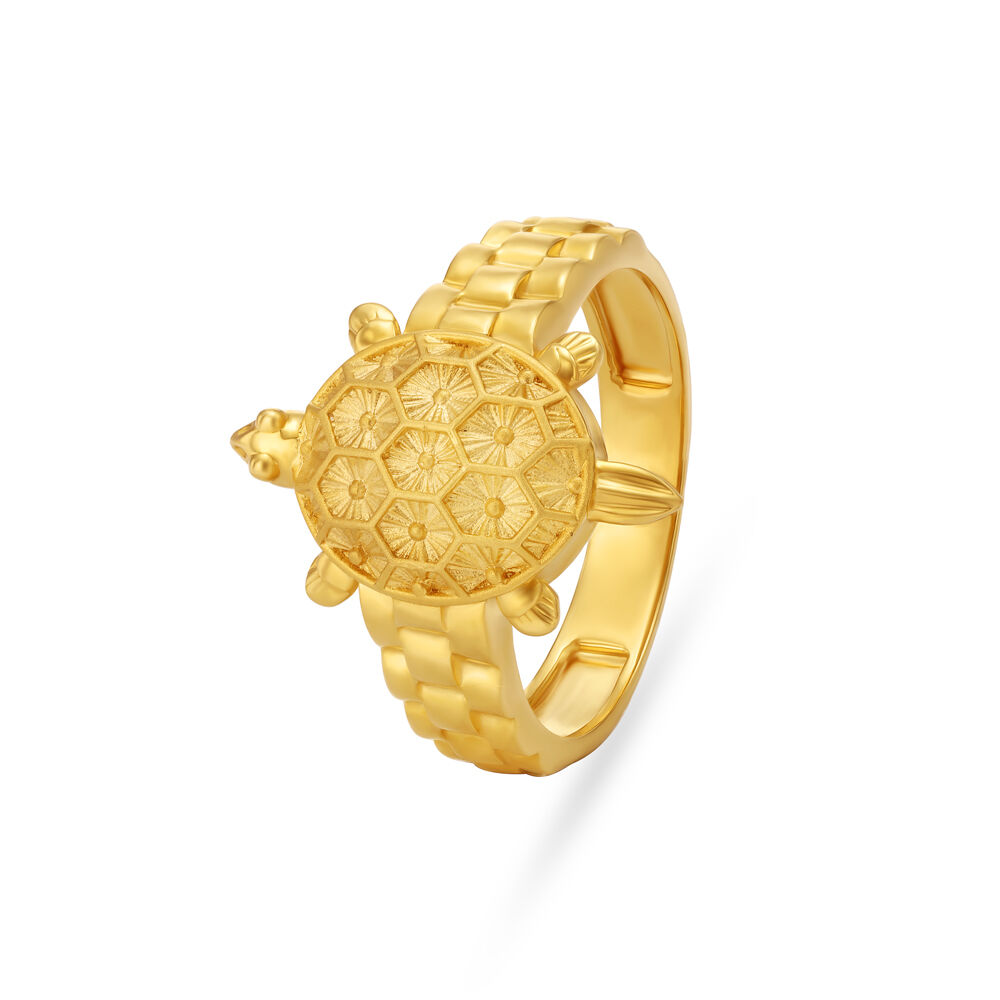 Sea Turtle Diamond Ring, 14K Yellow Gold | Island Sun Jewelry Beach Haven NJ