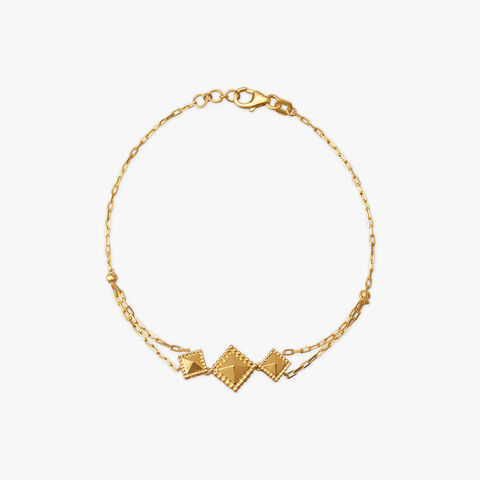 Pyramid Elegance Gold Bracelet