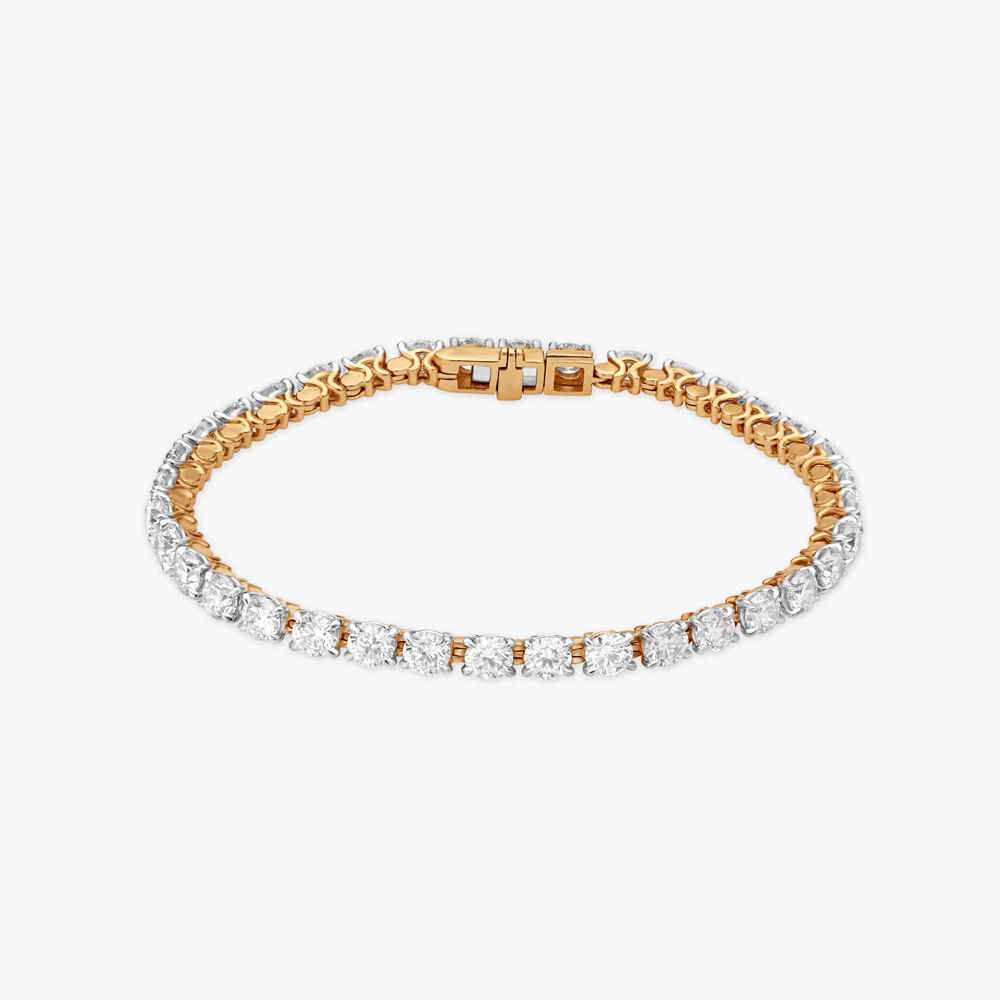 18Kt Gold Diamond Adjustable Tennis Bracelet For Her 1373gm 125ct   Diamtrendz