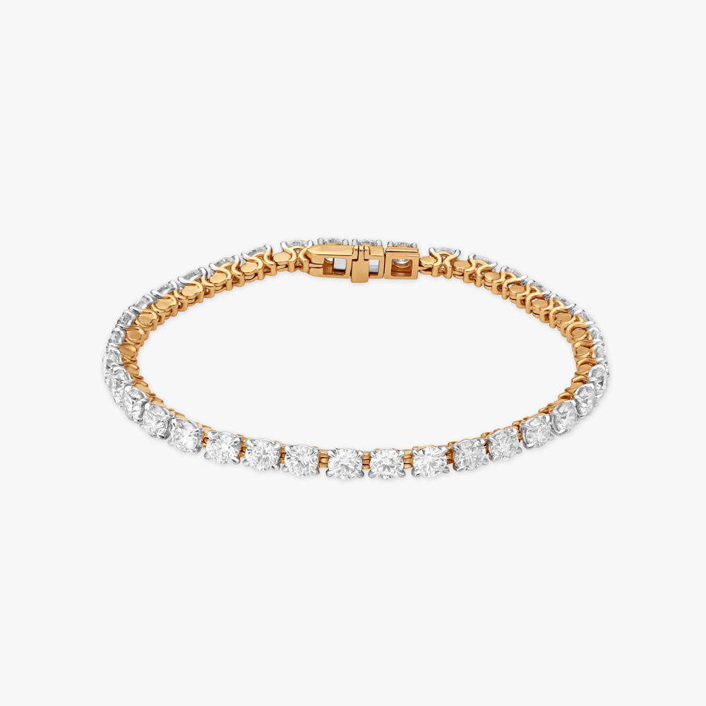 1 Carat Yellow Gold Diamond Tennis Bracelet