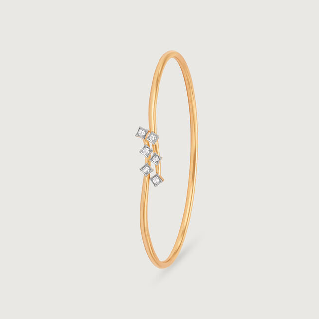 The Ethereal Elegance 14Kt Diamond Bangle,,hi-res image number null