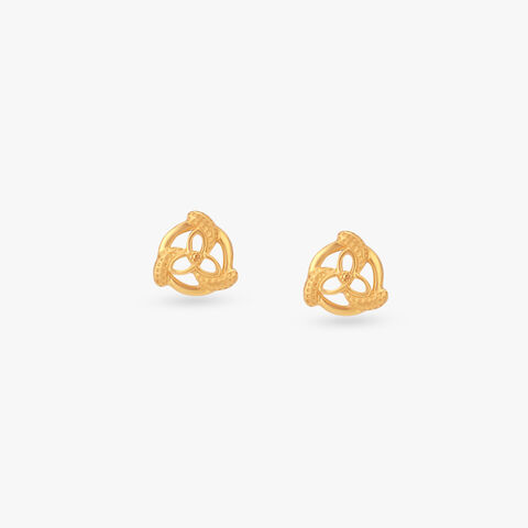Little Bloom Gold Stud Earrings for Kids