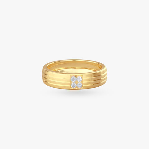 Midnight Grooves Diamond Ring for Men