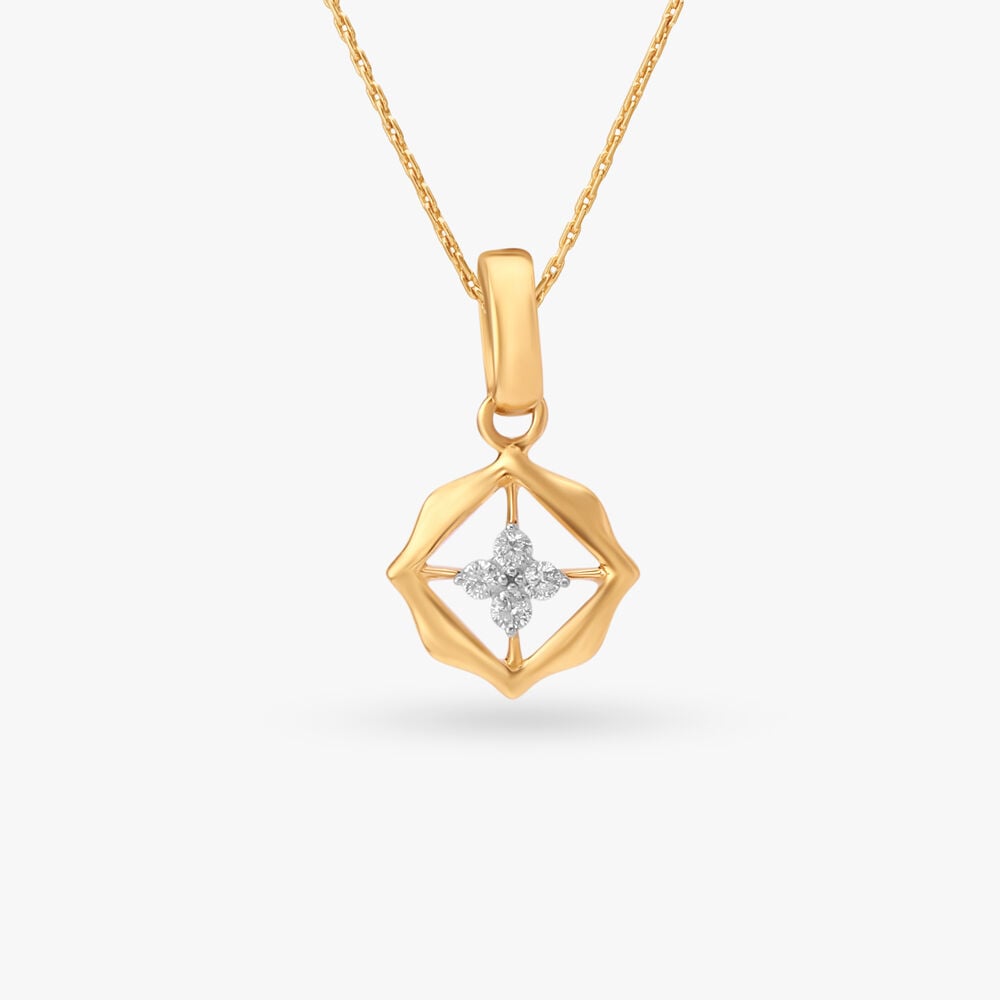 Tanishq diamond pendant set designs with price discount