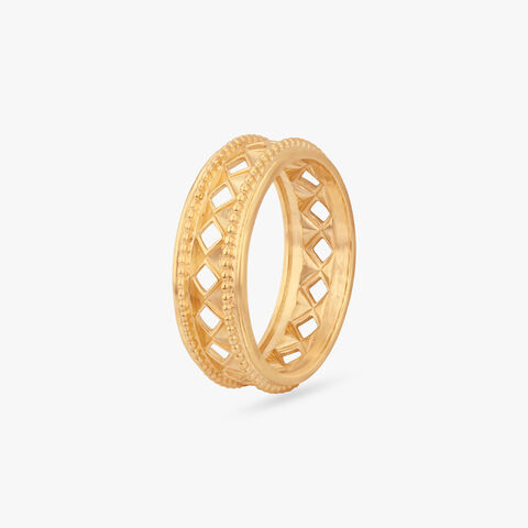 Geometric Cutout Gold Ring