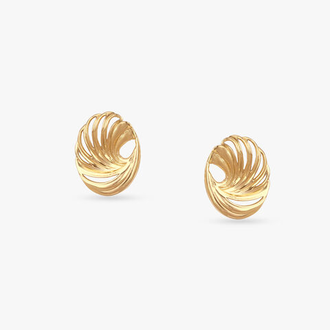 Tidal Twist Gold Stud Earrings