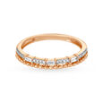 14KT Rose Gold Diamond Finger Ring,,hi-res image number null