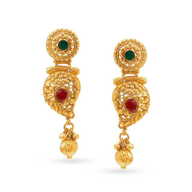 Majestic Gold Drop Earrings,,hi-res image number null