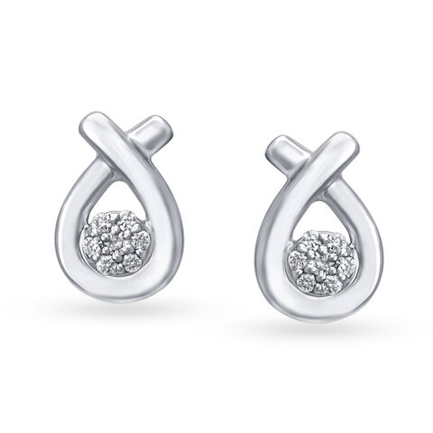 Exotic Diamond Floral Stud Earrings