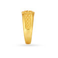 Cross Pattern Carved Gold Finger Ring For Men,,hi-res image number null