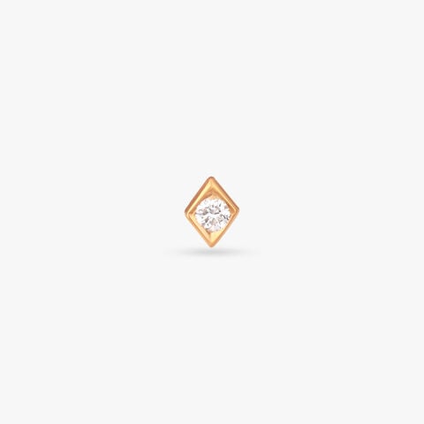 Modern Edge Diamond Nose Pin