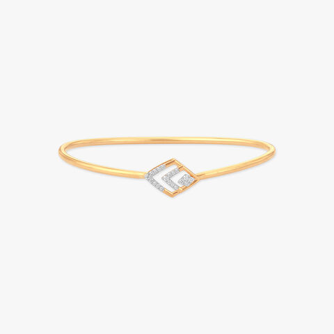Nested Chevron Diamond Bangle