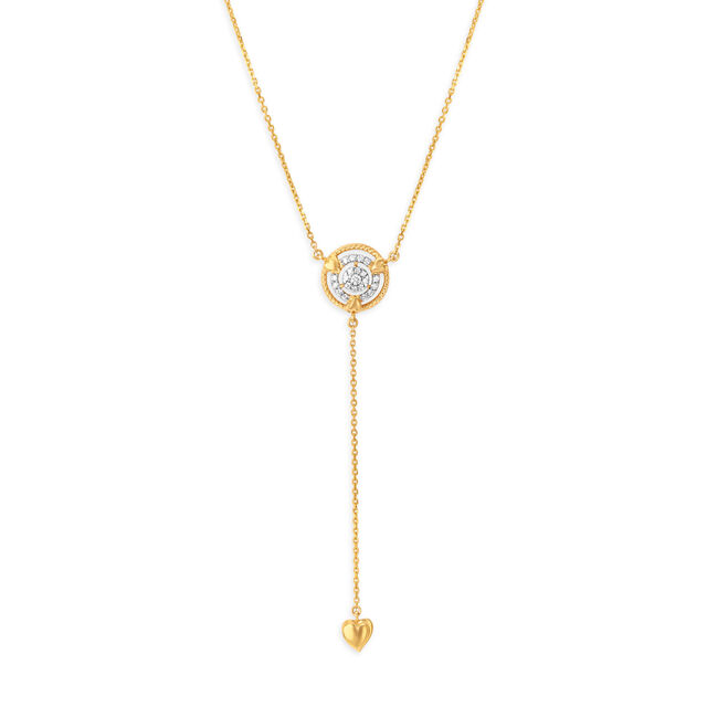Brilliant 14kt Yellow Gold & Diamond Pendant with Chain,,hi-res image number null