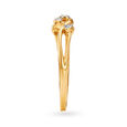 Delightful 18 Karat Yellow Gold And Diamond Leaf Finger Ring,,hi-res image number null