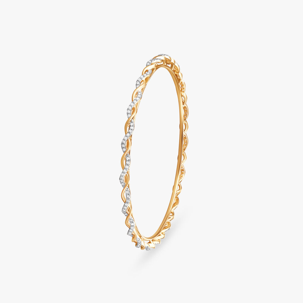Intertwined Grace Diamond Bangle