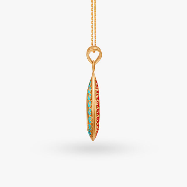 Charming Enamel Pendant and Earrings Set,,hi-res image number null