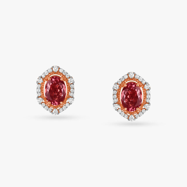 Raspberry Pops Diamond Stud Earrings,,hi-res image number null