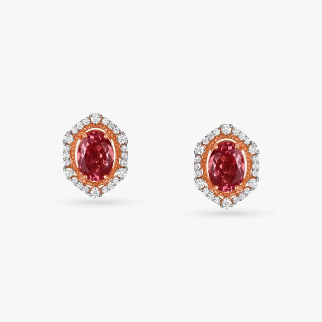 Raspberry Pops Diamond Stud Earrings,,hi-res image number null