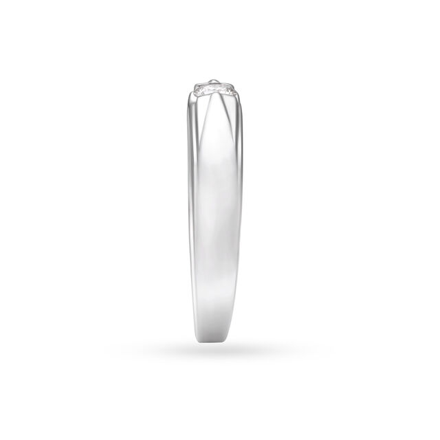 Single Stone Platinum Finger Ring,,hi-res image number null