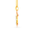 Intertwining Hearts Gold and Diamond Pendant,,hi-res image number null