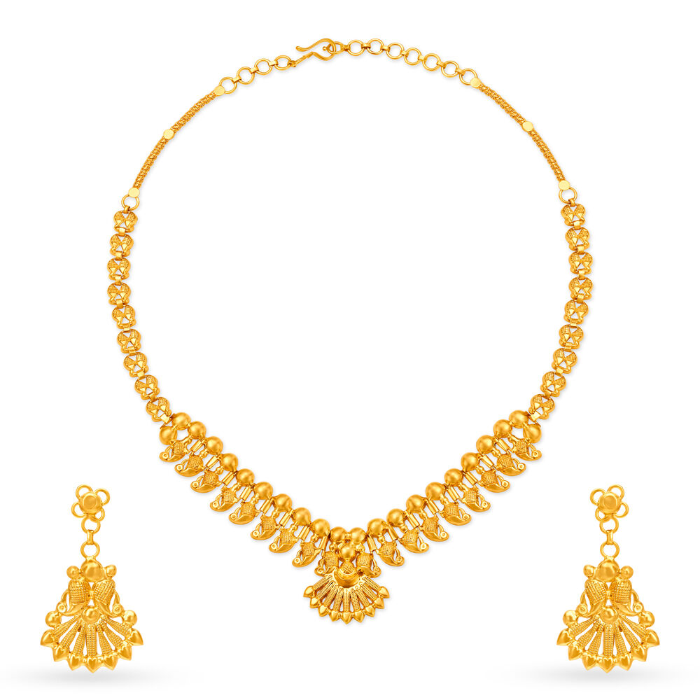Opulent Peacock Necklace Set