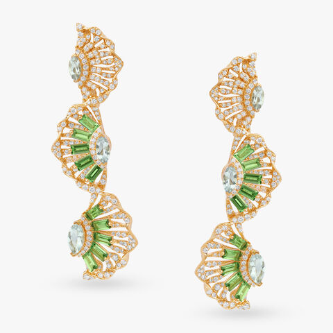 Ember Veil Diamond Drop Earrings
