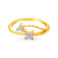 Sleek Seven Stone Floral Motif Diamond Finger Ring,,hi-res image number null