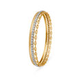 Stunning Geometric Diamond Bangle in Yellow and White Gold,,hi-res image number null
