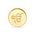 2 gram 22 Karat Gold Coin with Ek Onkar Satnam design,,hi-res image number null