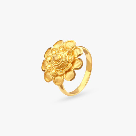 Radiant Bloom Gold Ring
