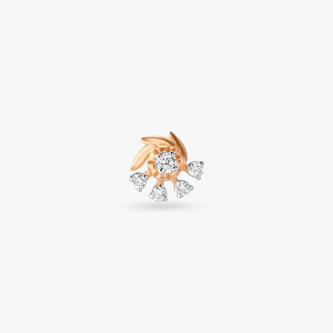 Blossom Grace Diamond Nose Pin