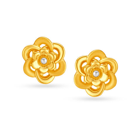 Flashy Floral Stud Earrings