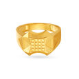 Artistic Geometric Gold Finger Ring For Men,,hi-res image number null