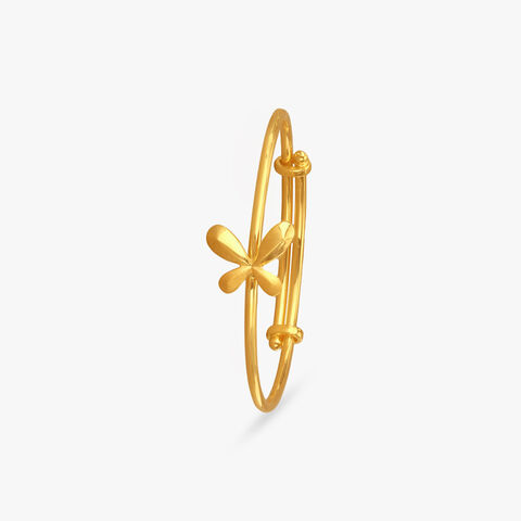 Tiny Blossom Gold Bangle for Kids