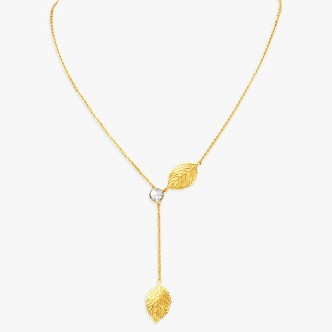 Leafy Lariat Pendant with Chain