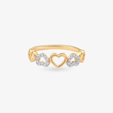 Linked Hearts Diamond Ring